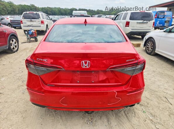 2HGFE2F53NH553031 2022 HONDA CIVIC Red Widok z tyłu