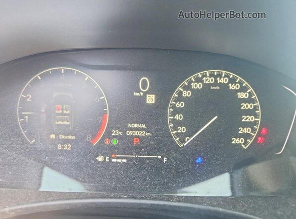 2HGFE2F53PH108906 2023 HONDA CIVIC Белый Вид щитка приборов