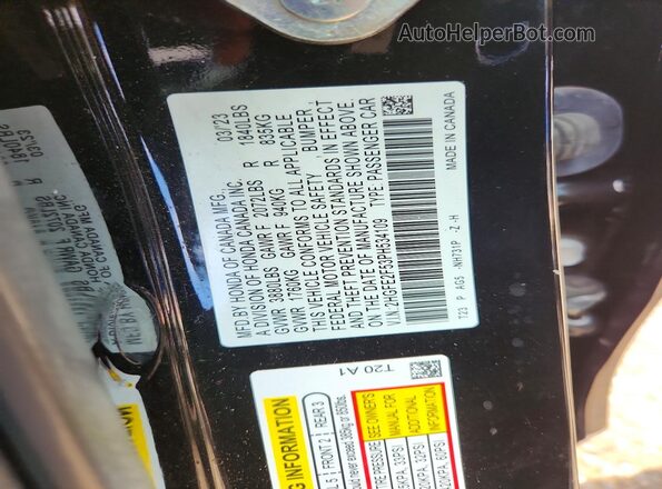 2HGFE2F53PH534109 2023 HONDA CIVIC Black ძრავის განყოფილების ხედი