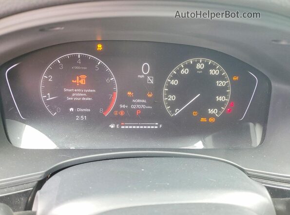 2HGFE2F53PH551542 2023 HONDA CIVIC Blue Widok zestawu wskaźników