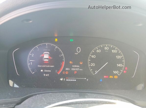 2HGFE2F53PH560273 2023 HONDA CIVIC Gray Вид щитка приладів