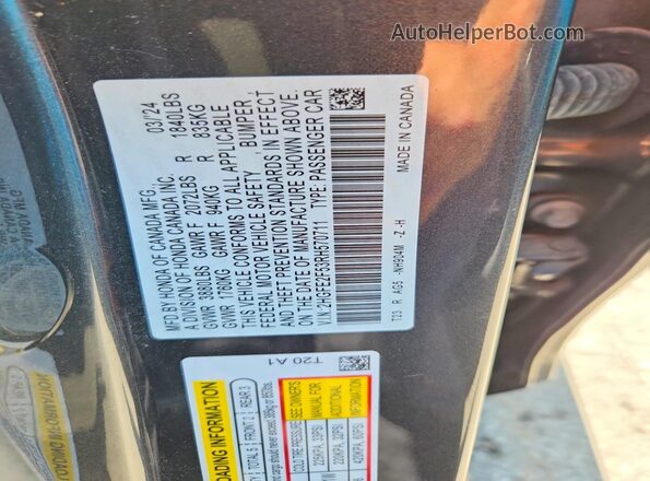2HGFE2F53RH570711 2024 HONDA CIVIC Charcoal Вид підкапотного простору