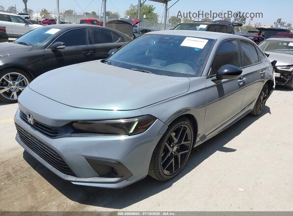 2HGFE2F53RH593924 2024 HONDA CIVIC Gray წინა მარცხენა ხედი სამი მეოთხედიდან