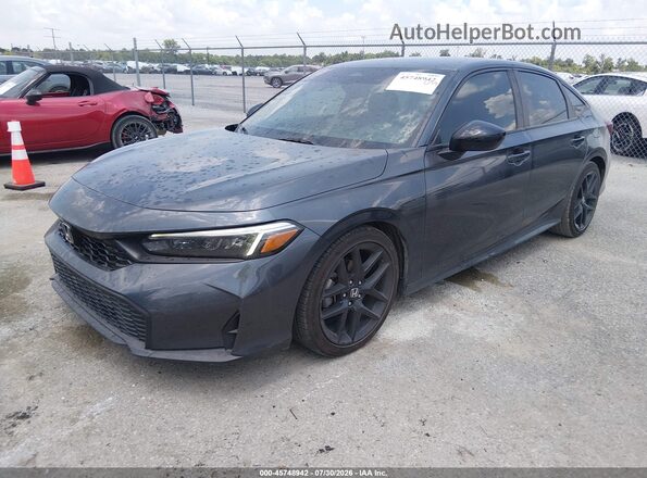 2HGFE2F53SH504911 2025 HONDA CIVIC Gray წინა მარცხენა ხედი სამი მეოთხედიდან