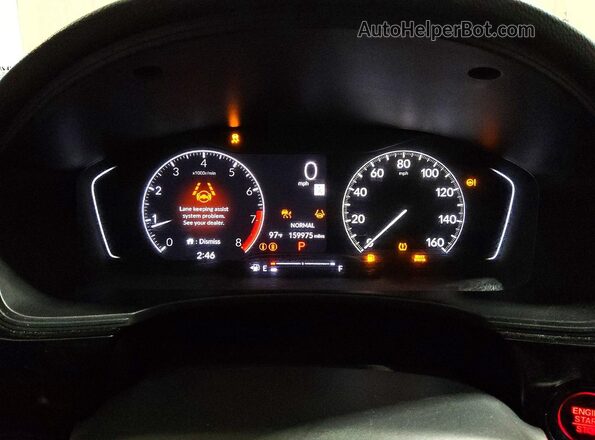 2HGFE2F54NH504887 2022 HONDA CIVIC White Սարքավորումների վահանակի տեսք