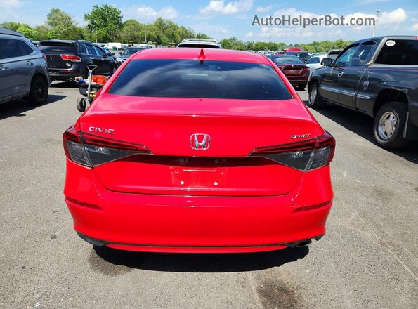2HGFE2F54NH547139 2022 HONDA CIVIC Red Вид ззаду