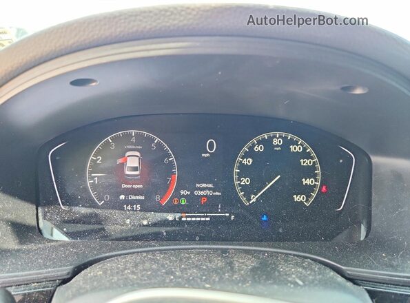 2HGFE2F54NH547139 2022 HONDA CIVIC Red Вид щитка приладів