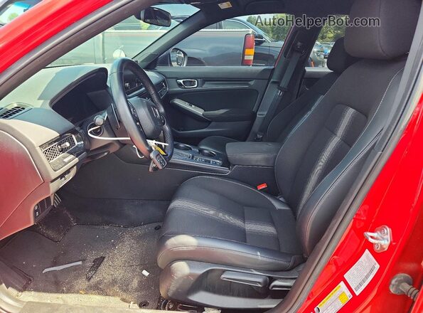 2HGFE2F54NH547139 2022 HONDA CIVIC Red Вид салону спереду