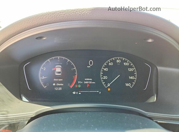 2HGFE2F54NH550381 2022 HONDA CIVIC White ხელსაწყოთა პანელის ხედი