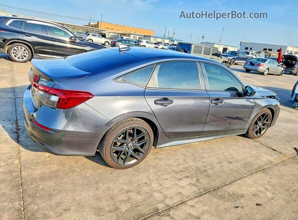 2HGFE2F54NH567472 2022 HONDA CIVIC Gray Trasero derecho