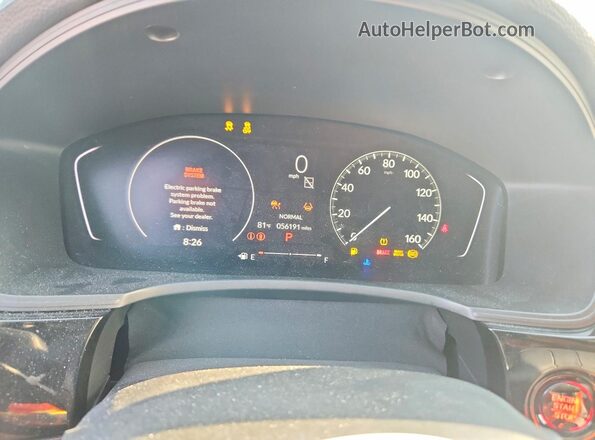 2HGFE2F54NH567472 2022 HONDA CIVIC Gray Vista del cuadro de instrumentos