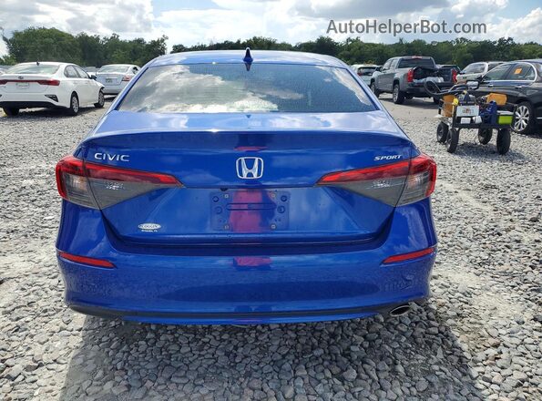 2HGFE2F54NH580920 2022 HONDA CIVIC Blue Вид ззаду