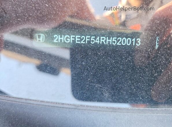 2HGFE2F54RH520013 2024 HONDA CIVIC Silver Շարժիչի բաժամունքի տեսք
