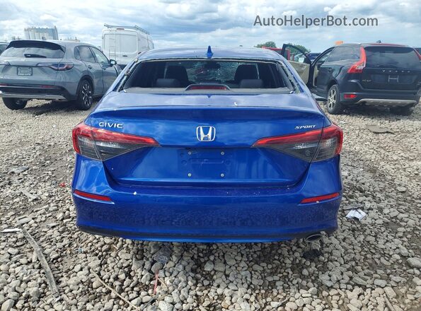 2HGFE2F54RH524319 2024 HONDA CIVIC Blue Вид ззаду