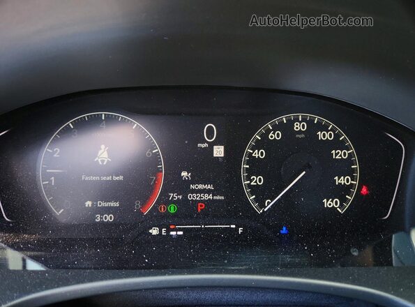 2HGFE2F54RH524319 2024 HONDA CIVIC Blue Вид щитка приладів