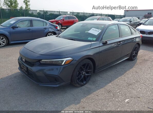 2HGFE2F54RH533621 2024 HONDA CIVIC Gray წინა მარცხენა ხედი სამი მეოთხედიდან