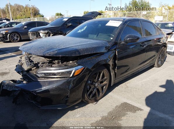 2HGFE2F54SH522317 2025 HONDA CIVIC Black Vista tres cuartos delantera izquierda