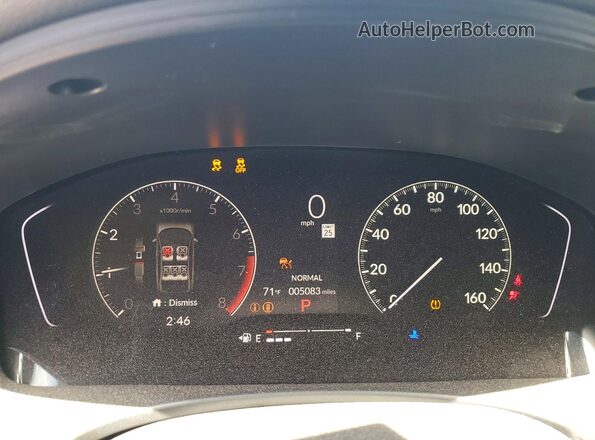 2HGFE2F54SH576801 2025 HONDA CIVIC Red ხელსაწყოთა პანელის ხედი