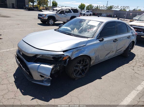 2HGFE2F55NH579033 2022 HONDA CIVIC Silver Առջևի ձախ երեք քառորդ տեսարան