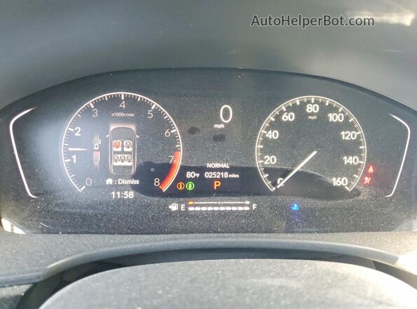 2HGFE2F55NH595510 2022 HONDA CIVIC Gray Vista del cuadro de instrumentos