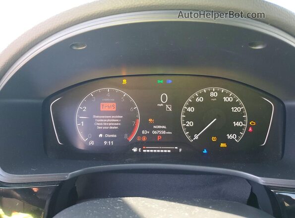 2HGFE2F55NH601371 2022 HONDA CIVIC Black Սարքավորումների վահանակի տեսք
