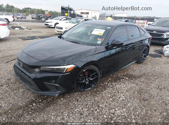 2HGFE2F55PH523998 2023 HONDA CIVIC Black Առջևի ձախ երեք քառորդ տեսարան