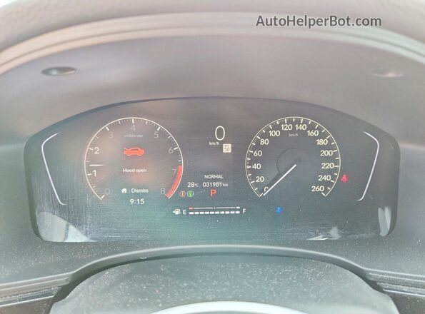 2HGFE2F55RH117321 2024 HONDA CIVIC White Vista del cuadro de instrumentos