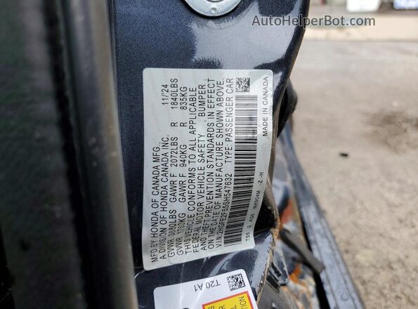 2HGFE2F55SH547632 2025 HONDA CIVIC Gray Շարժիչի բաժամունքի տեսք
