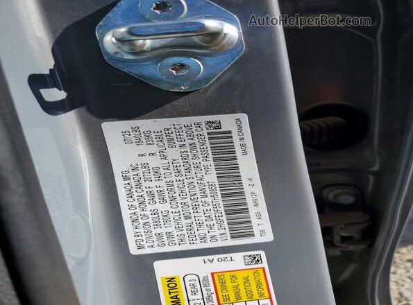 2HGFE2F55TH508587 2026 HONDA CIVIC Серый Вид наклейки с VIN-кодом