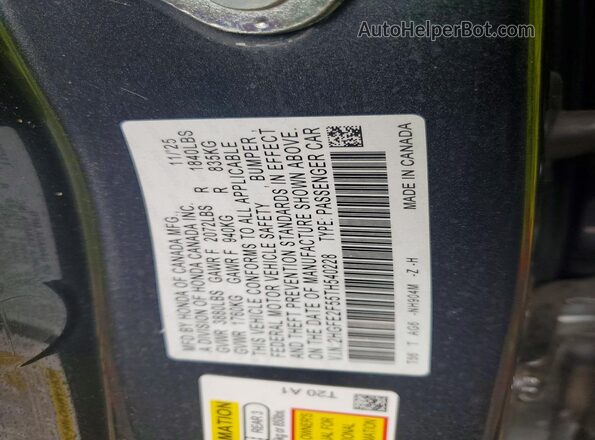 2HGFE2F55TH540228 2026 HONDA CIVIC Black Vista del compartimento del motor