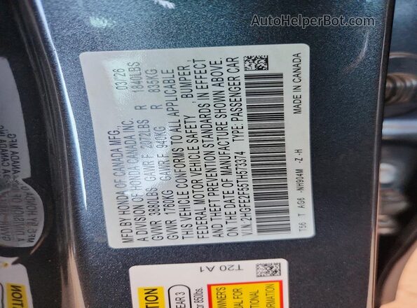 2HGFE2F55TH573374 2026 HONDA CIVIC Gray Widok komory silnika