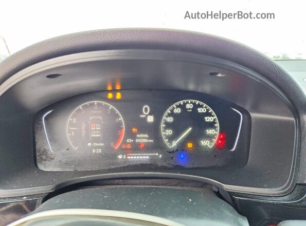 2HGFE2F56NH535459 2022 HONDA CIVIC Black Instrument cluster view