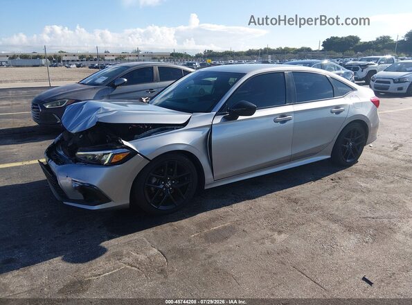 2HGFE2F56NH573015 2022 HONDA CIVIC Silver წინა მარცხენა ხედი სამი მეოთხედიდან