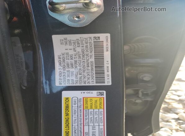 2HGFE2F56NH586265 2022 HONDA CIVIC Gray ძრავის განყოფილების ხედი