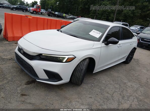 2HGFE2F56NH591384 2022 HONDA CIVIC Белый Передняя левая четверть