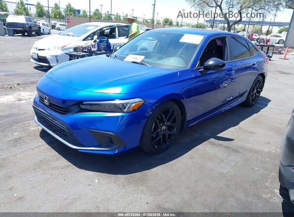 2HGFE2F56NH594737 2022 HONDA CIVIC Blue Vista tres cuartos delantera izquierda