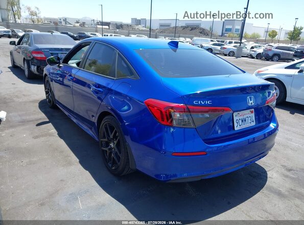 2HGFE2F56NH594737 2022 HONDA CIVIC Blue Trasero izquierdo