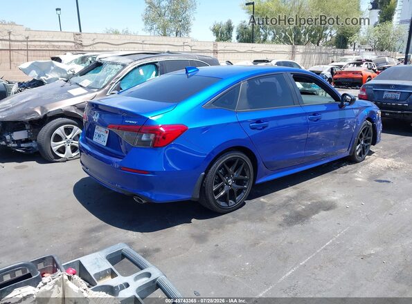 2HGFE2F56NH594737 2022 HONDA CIVIC Blue Trasero derecho