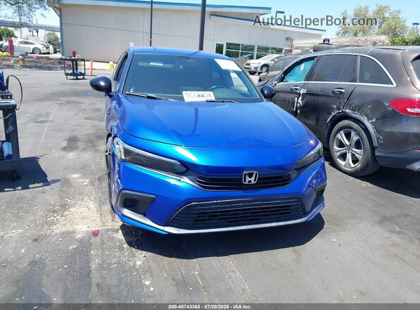 2HGFE2F56NH594737 2022 HONDA CIVIC Blue Vista del cuadro de instrumentos