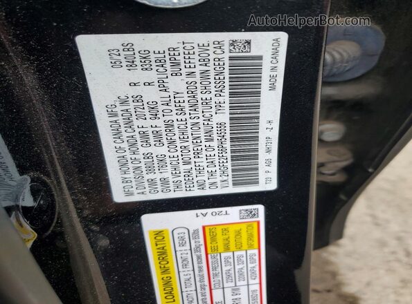 2HGFE2F56PH545556 2023 HONDA CIVIC Black Շարժիչի բաժամունքի տեսք