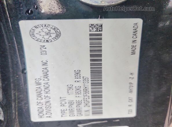 2HGFE2F56RH113357 2024 HONDA CIVIC Black Engine compartment view