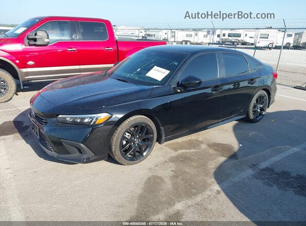 2HGFE2F56RH541767 2024 HONDA CIVIC Black წინა მარცხენა ხედი სამი მეოთხედიდან