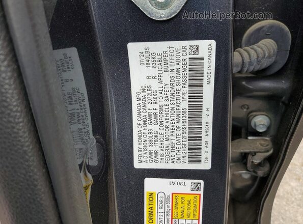 2HGFE2F56SH513585 2025 HONDA CIVIC Gray Widok komory silnika