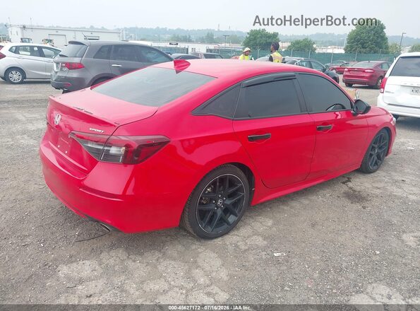 2HGFE2F56SH530323 2025 HONDA CIVIC Red უკანა მარჯვენა
