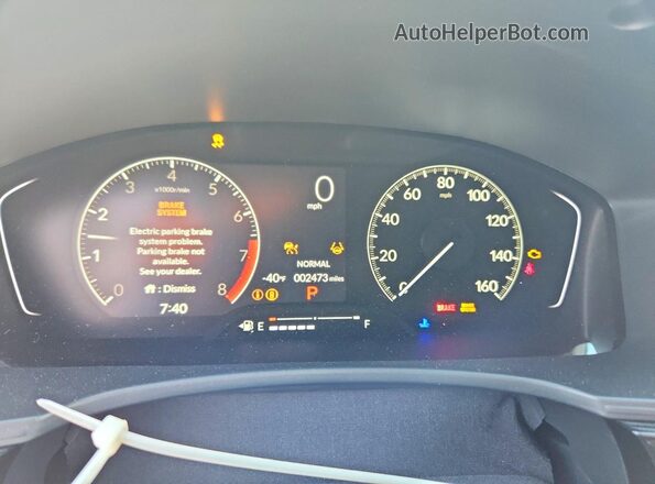2HGFE2F56TH567907 2026 HONDA CIVIC Black Вид щитка приладів