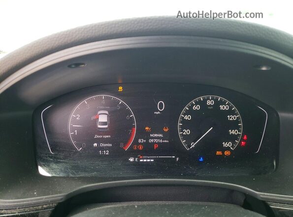2HGFE2F57NH525913 2022 HONDA CIVIC White Widok zestawu wskaźników