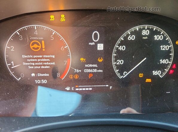 2HGFE2F57NH548897 2022 HONDA CIVIC Charcoal ხელსაწყოთა პანელის ხედი