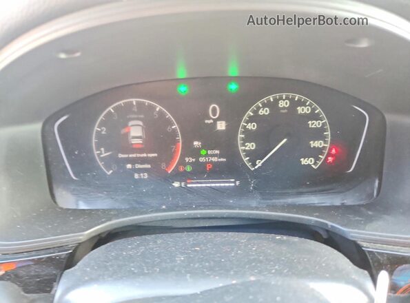 2HGFE2F57NH549337 2022 HONDA CIVIC White Вид щитка приладів