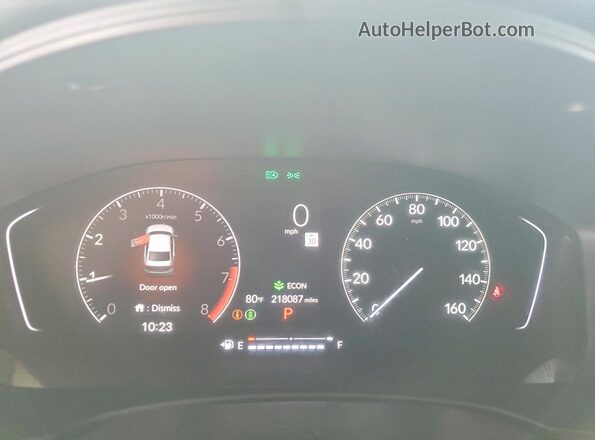 2HGFE2F57NH556515 2022 HONDA CIVIC Blue ხელსაწყოთა პანელის ხედი