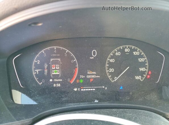 2HGFE2F57NH574786 2022 HONDA CIVIC Charcoal Widok zestawu wskaźników